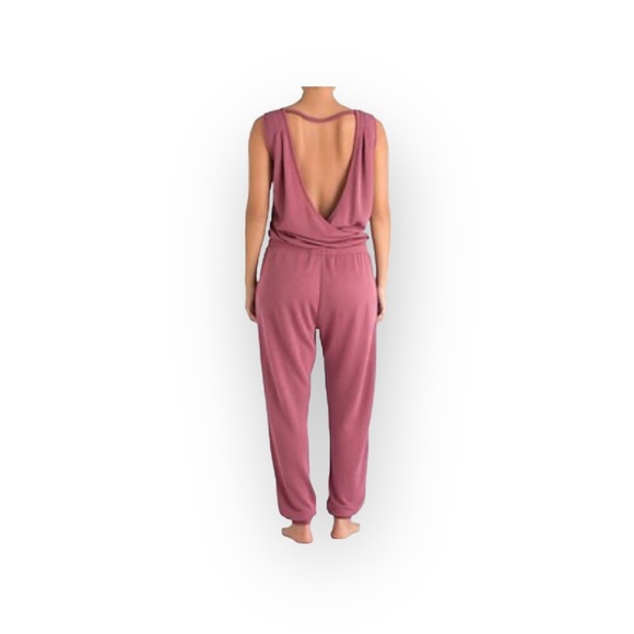 new Honeydew Intimates ❁ Open Draped Back Jumpsuit with Pockets ❁ Mauve ❁ Large - Picture 11 of 16